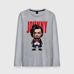 Мужской лонгслив хлопок Johnny Depp - cool dude - pop art
