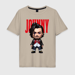 Мужская футболка хлопок Oversize Johnny Depp - cool dude - pop art