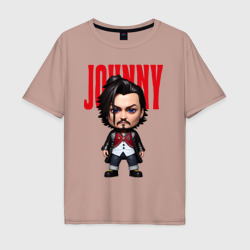 Мужская футболка хлопок Oversize Johnny Depp - cool dude - pop art