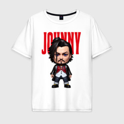 Мужская футболка хлопок Oversize Johnny Depp - cool dude - pop art