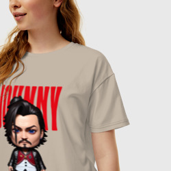 Женская футболка хлопок Oversize Johnny Depp - cool dude - pop art - фото 2