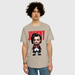Мужская футболка хлопок Oversize Johnny Depp - cool dude - pop art - фото 2