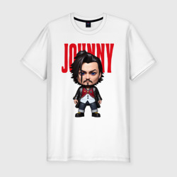 Мужская футболка хлопок Slim Johnny Depp - cool dude - pop art
