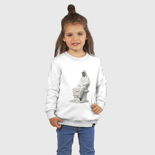 Детский свитшот хлопок с принтом Статуя рэпера Снуп Дога, фото на моделе #1