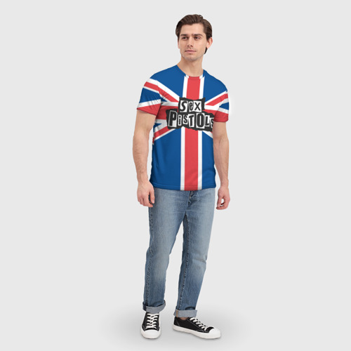 Мужская футболка 3D Sex Pistols - панк рок, цвет 3D печать - фото 5