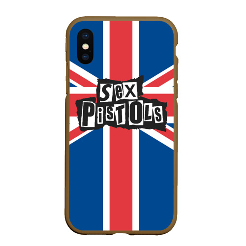 Чехол для iPhone XS Max матовый Sex Pistols - панк рок, цвет коричневый