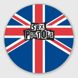 Круглый коврик для мышки Sex Pistols - панк рок