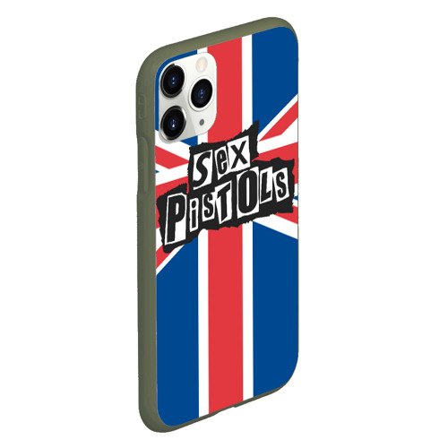 Чехол для iPhone 11 Pro матовый Sex Pistols - панк рок, цвет темно-зеленый - фото 3