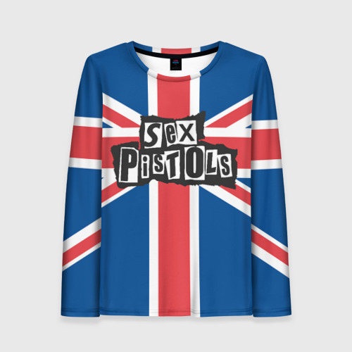 Женский лонгслив 3D Sex Pistols - панк рок, цвет 3D печать