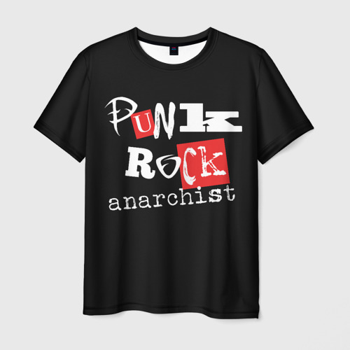 Мужская футболка 3D Панк-рок анархист, цвет 3D печать