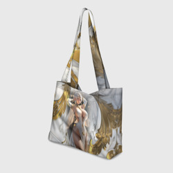 Пляжная сумка 3D Девушка с аппетитными формами в золотом - фото 2