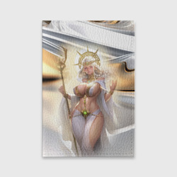 Обложка для паспорта матовая кожа Fantasy girl gold