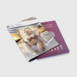 Обложка для паспорта матовая кожа Fantasy girl gold - фото 2