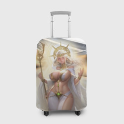 Чехол для чемодана 3D Fantasy girl gold