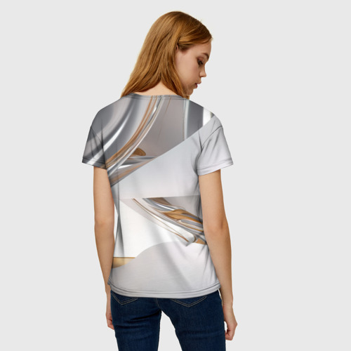 Женская футболка 3D с принтом Аниме девушка  с аппетитными формами, вид сзади #2