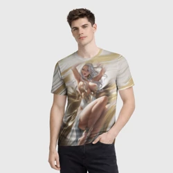 Мужская футболка 3D Аниме блондинка с пышными формами - фото 2