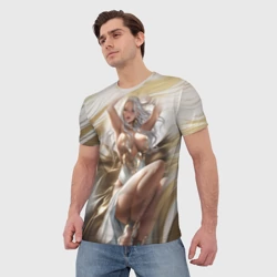 Мужская футболка 3D Аниме блондинка с пышными формами - фото 2