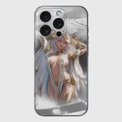 Чехол для iPhone 16 Pro Max силиконовый с защитой камеры Аниме девушка в откровенном костюме