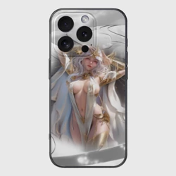 Чехол для iPhone 16 Pro силиконовый с защитой камеры Аниме девушка в откровенном костюме