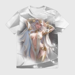 Мужская футболка 3D Аниме девушка в откровенном костюме