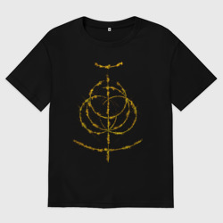 Женская футболка хлопок Oversize Elden Ring logo