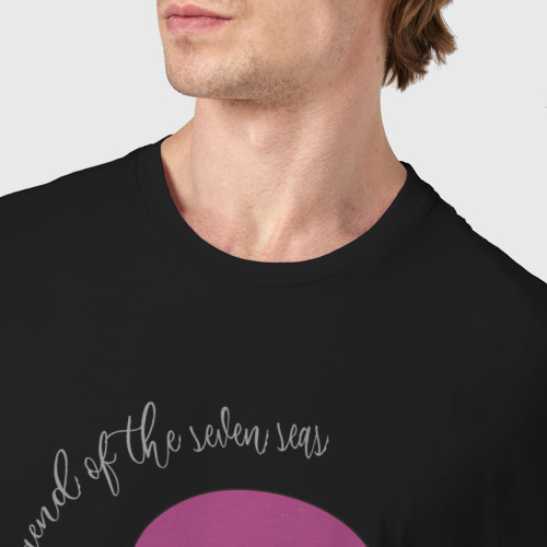 Мужская футболка хлопок Легенда семи морей, цвет черный - фото 6