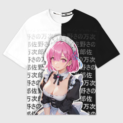 Женская футболка oversize 3D Рам - аниме ре Зеро