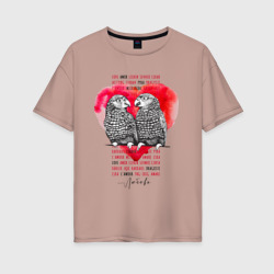 Любовь Love Amore – Женская футболка хлопок Oversize с принтом купить со скидкой в -16%