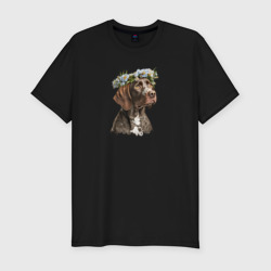 Мужская футболка хлопок Slim Весна в душе: курцхаар