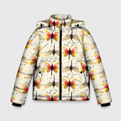 Зимняя куртка для мальчиков 3D Стрекозы и бабочки