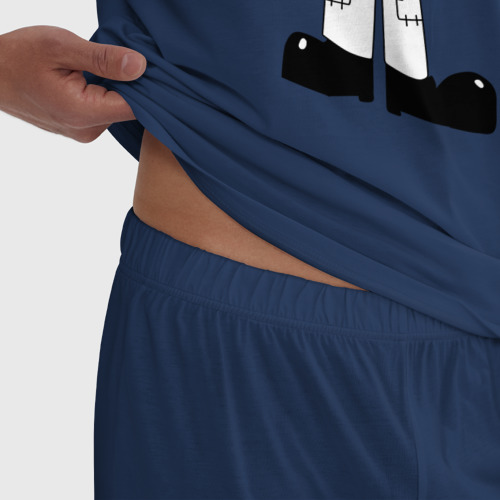 Мужская пижама хлопок Борис из Бенди, цвет темно-синий - фото 6