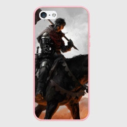 Чехол для iPhone 5/5S матовый Индржик на коне