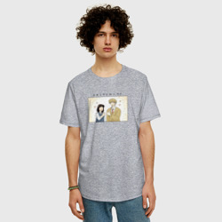 Мужская футболка хлопок Oversize Пара - Долой безделье - фото 2