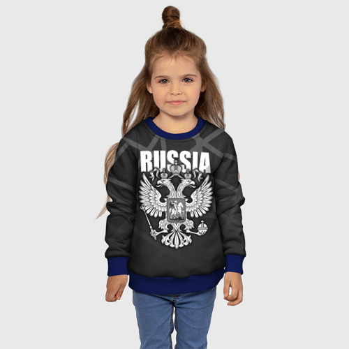 Детский свитшот 3D с принтом Russia - герб РФ, фото #4