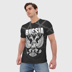 Мужская футболка 3D Russia - герб РФ - фото 2