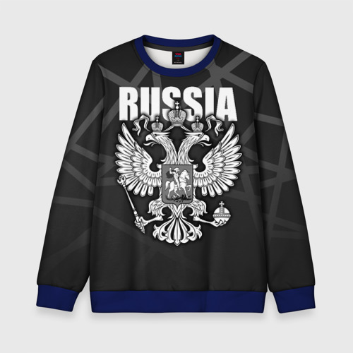 Детский свитшот 3D с принтом Russia - герб РФ, вид спереди #2