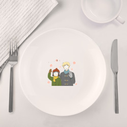 Набор: тарелка + кружка Долой безделье - пара - фото 2