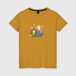 Долой безделье - пара – Женская футболка хлопок с принтом купить со скидкой в -20%