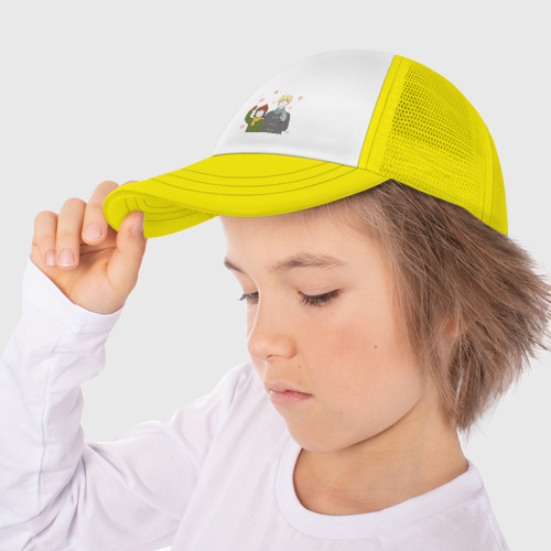 Детская кепка тракер Долой безделье - пара, цвет желтый - фото 3