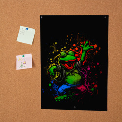 Постер Лягушонок Пепе веселится с граффити - фото 2