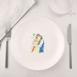 Набор: тарелка + кружка Долой безделье - любовь - фото 2