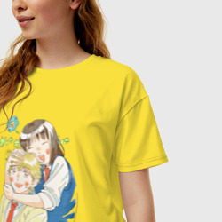 Женская футболка хлопок Oversize Долой безделье - любовь - фото 2