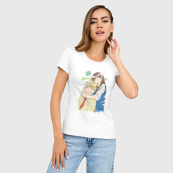 Женская футболка хлопок Slim Долой безделье - любовь - фото 2