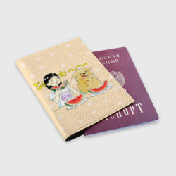 Обложка для паспорта матовая кожа Долой безделье! - фото 2