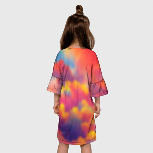 Детское платье 3D с принтом Девочки феи, вид сзади #2