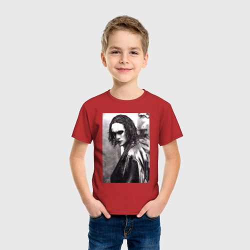 Детская футболка хлопок с принтом Брендон Ли, фото на моделе #1