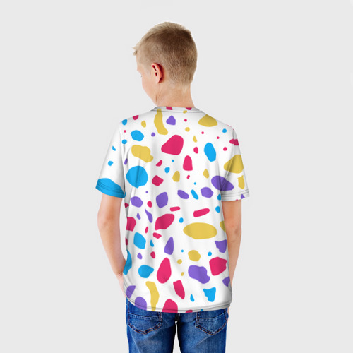 Детская футболка 3D Узор из осколков, цвет 3D печать - фото 4