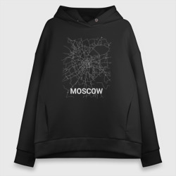 Женское худи Oversize хлопок Moscow map