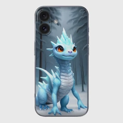 Чехол для iPhone 16 силиконовый с защитой камеры Дракоша