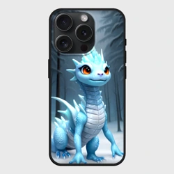 Чехол силиконовый для Apple iPhone 15 Pro Мax матовый Дракоша